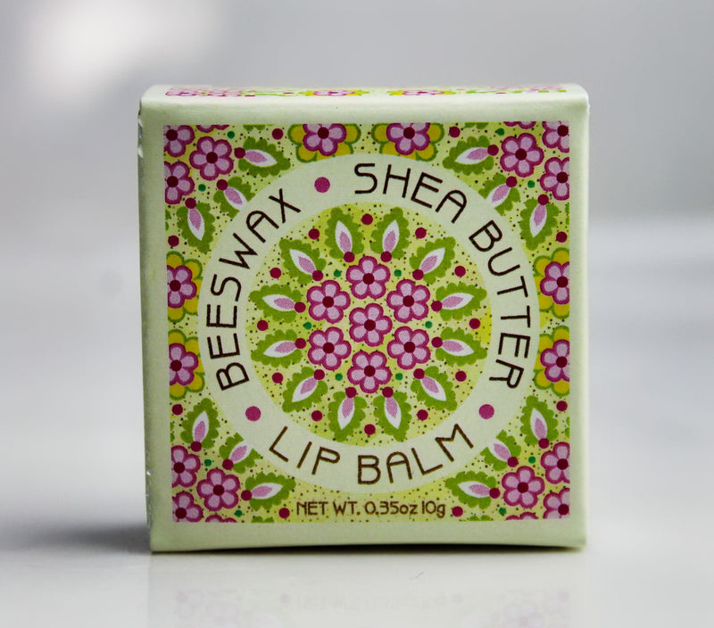 Beeswax with Shea Butter Lip Balm in Lemon Verbena print box