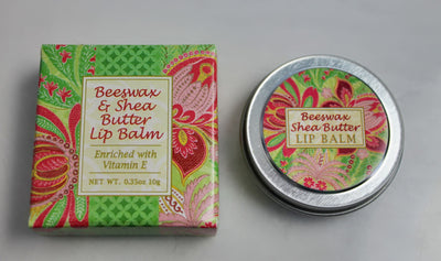 Lip Balm box and tin in Passion Flower print pattern