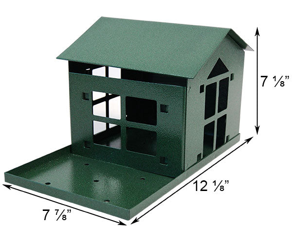 Dimensions of the Green Food Pantry Squirrel Feeder