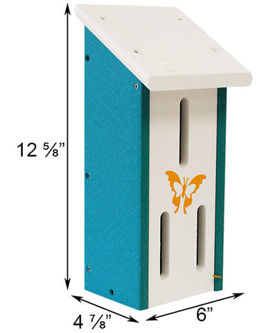 Dimensions for the Poly Recycled Plastic Butterfly House