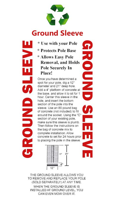Information on the  Ground Sleeve for Tri Telescoping Poles for Bat Houses