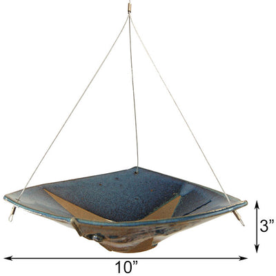 Dimensions for the Hanging Ceramic Bird Baths - Small