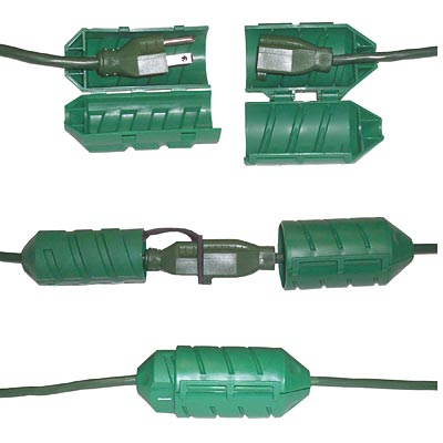 Green Watertight Outdoor Cord Connectors