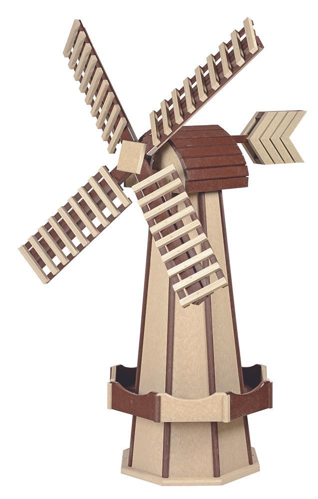 Birchwood and Brown Jumbo Size Poly Windmill 