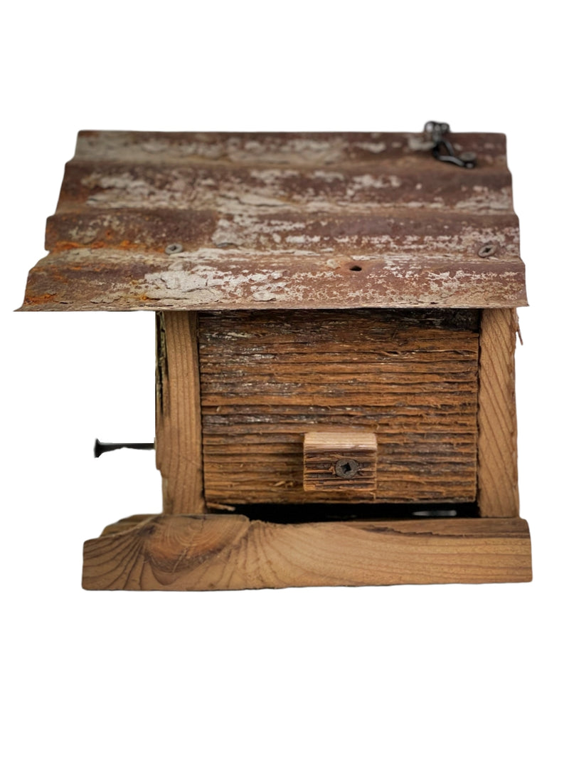 Side view of Wren Cottage Birdhouses In Brown from Harvest Array