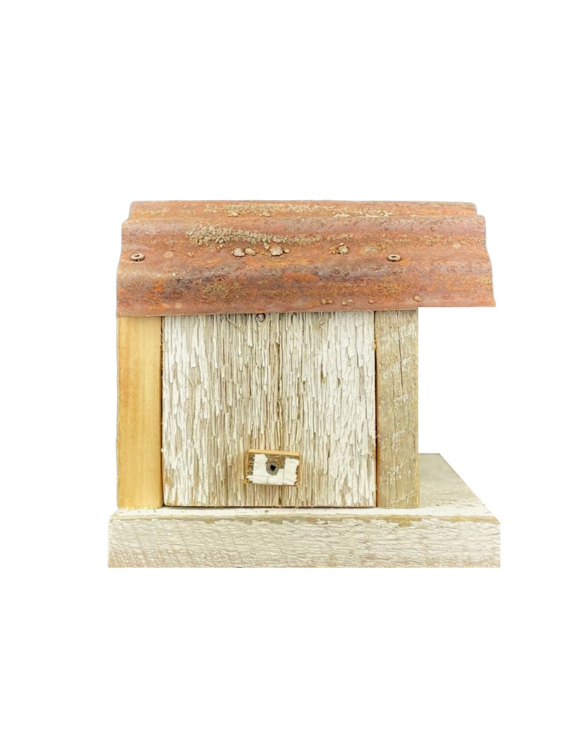 Side view of the Wren Cottage Birdhouses in White from Harvest Array