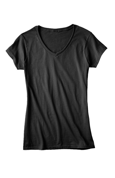 Women's 50/50 Blend V-Neck T Shirts Made in the USA