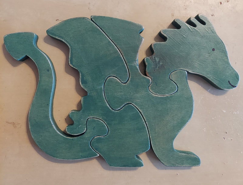 Blue Dragon Wooden Animal Puzzles
