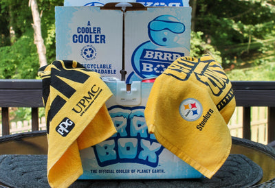 The Brrr Box is great for tailgating and supporting your favorite teams