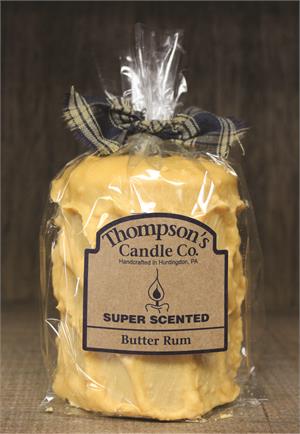 Butter Rum Super Scented Medium Pillar Candle