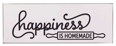 "Happiness is Homemade" 16 x 5.5 inch Engraved Sign on Harvest Array