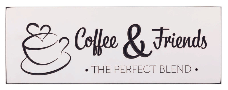"Coffee & Friends, the Perfect Blend" 16 x 5.5 inch Engraved Sign
