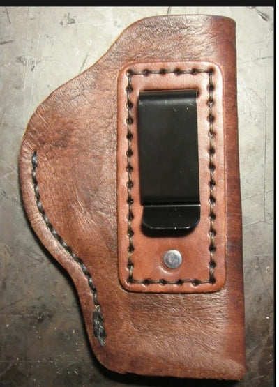 The back side of the Leather Compact Holster