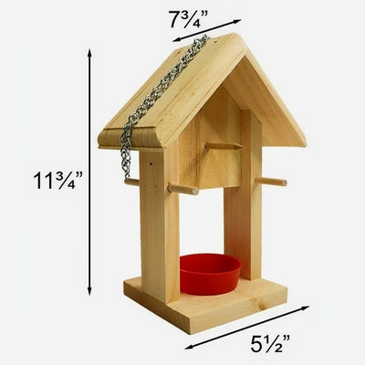 Bird Feeder for Jelly, Fruit, or Mealworms. 5.5 x 7.75 x 11.75 inches.
