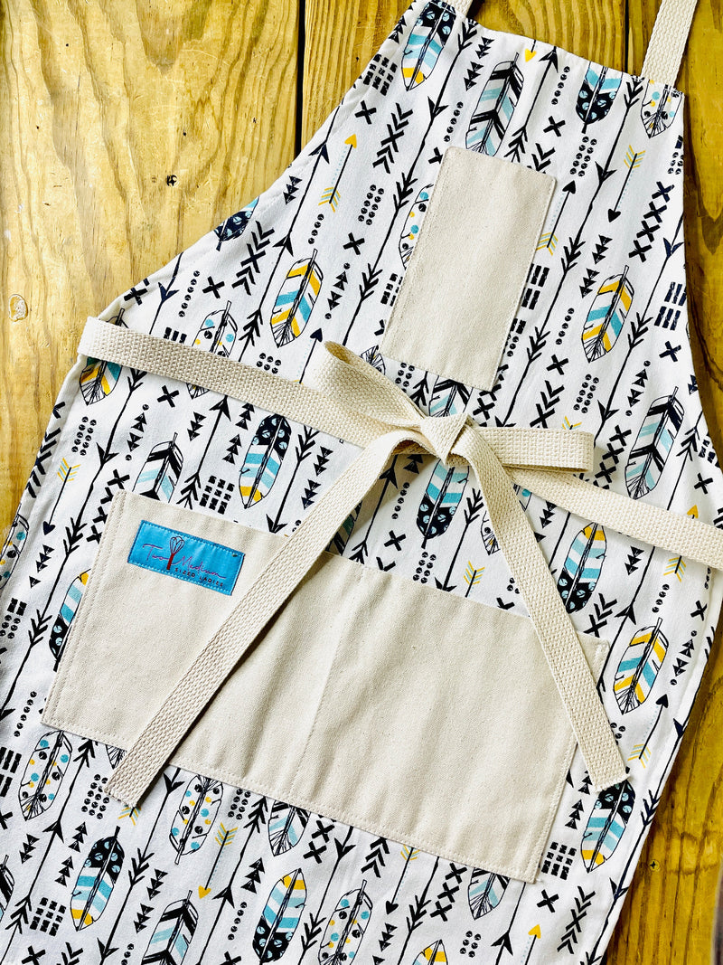 Candace Arrows and Feathers Print Apron