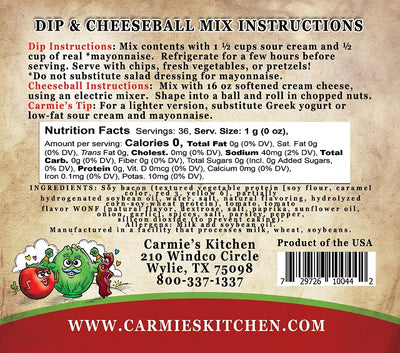 BLT Dip and Cheeseball Mix Packaging 