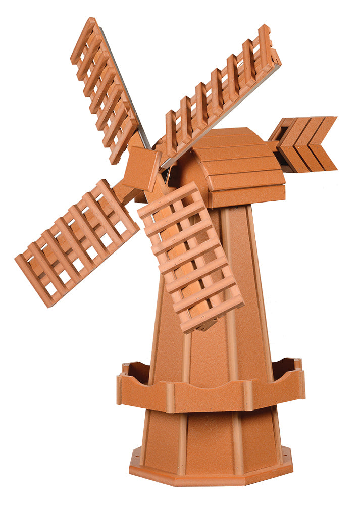 Poly Windmill, Medium Sized Cedar Color