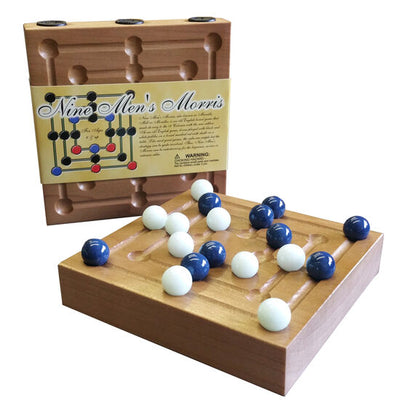 Nine Men's Morris Wooden Traveler Game of strategy for 2 players