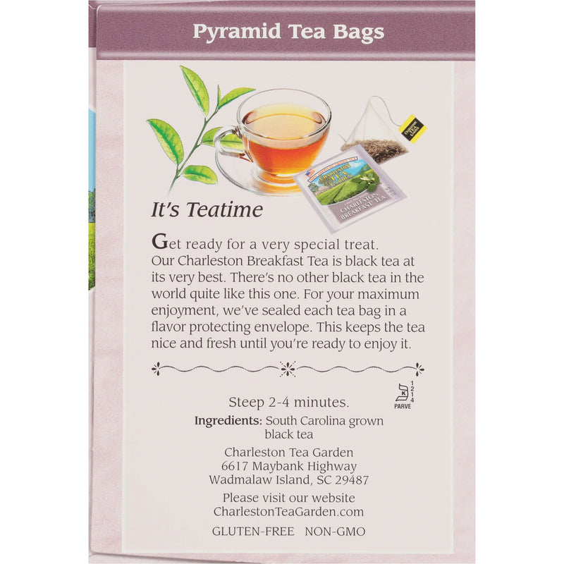 Charleston Tea Garden Charleston Breakfast Tea Pyramid Label