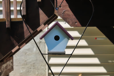 Close up of the Cherry Wren Birdhouse with Heart