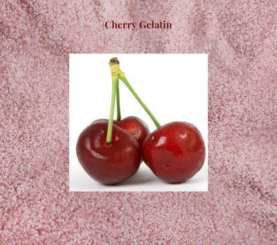 Cherry Gelatin sold in Bulk in a 3 oz. Container
