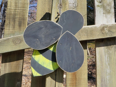 Amish Made Wooden Bumble Bee Decoration for your yard or fence from Harvest Array