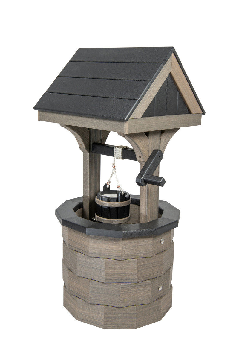 Coastal gray and black Small Wishing Well