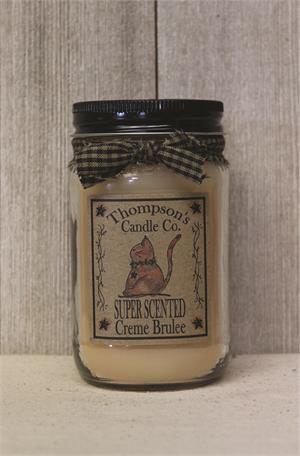 Crème Brulee Mason Jar Super Scented Candles 12oz.