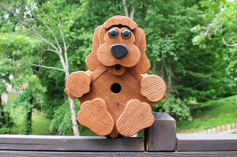 Check out the picture of our pup Geno to see how closely he resembles this birdhouse!