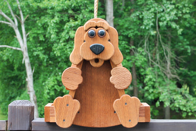 Dog shaped Amish Made Bird Feeders From Harvest Array