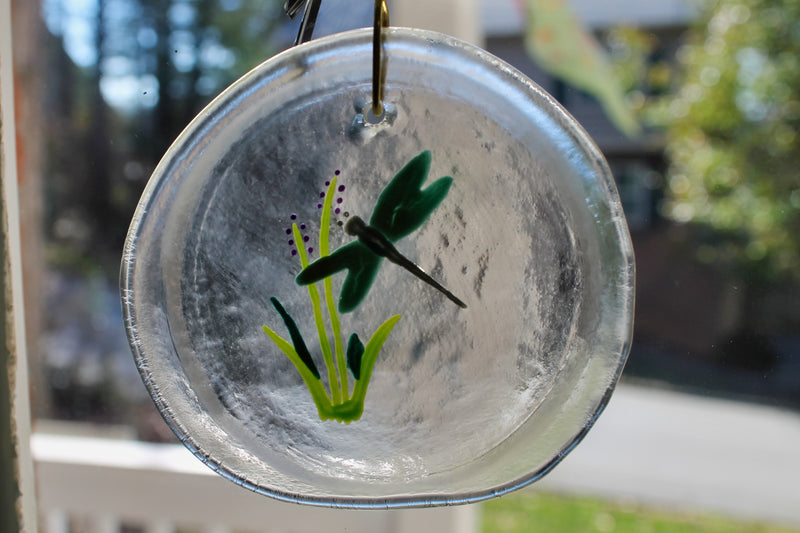 Dragonfly glass suncatcher
