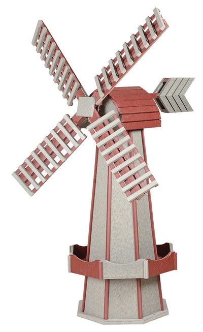 Driftwood and Cherrywood Large Size Poly Windmill 
