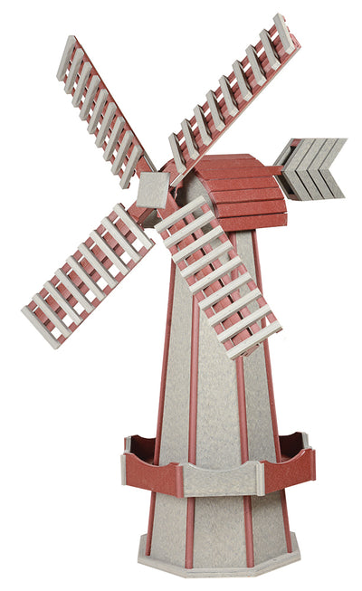 Medium Driftwood and Cherrywood Poly Windmill