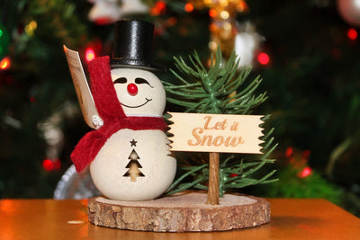 Easton the Snowman Gourd Says Let it Snow from Meadowbrooke Gourds 