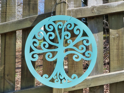 This beautiful seafoam green Family Tree Door Hanger will show your neighbors and guests that Family is the heart of this home. From Harvest Array