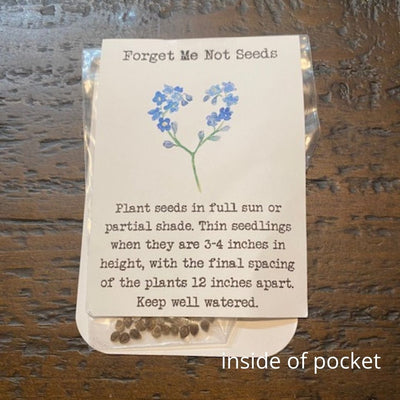 Friendship Pocket with Forget-Me-Not Seeds how to plant seeds.