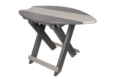 Dark Gray and Light Gray Poly Surf Board Folding End Tables