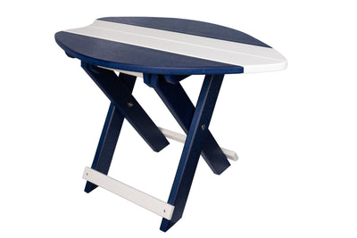 Patriot Blue and White  Poly Surf Board Folding End Tables