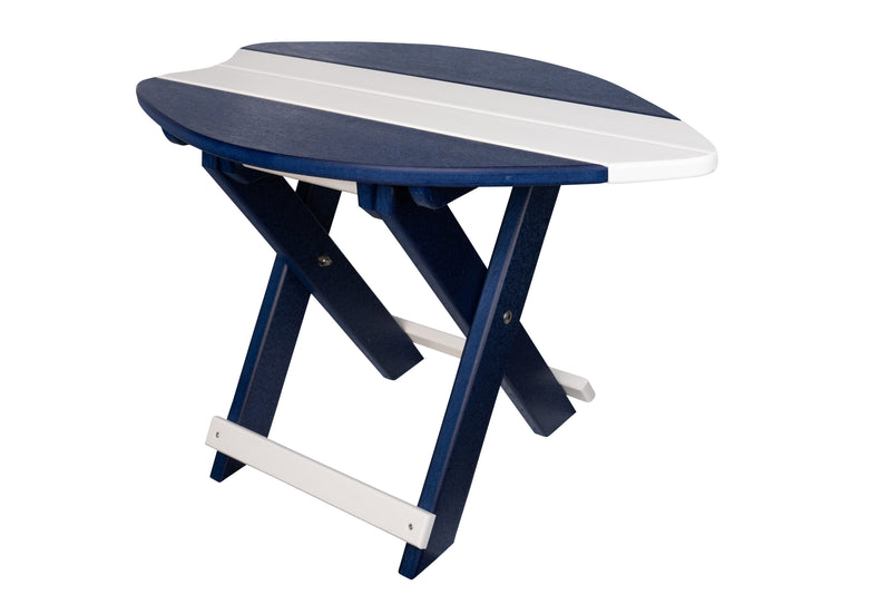Patriot Blue and White  Poly Surf Board Folding End Tables