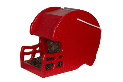 Red Football Helmet Poly Bird Feeders