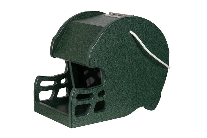 Green Football Helmet Poly Bird Feeders