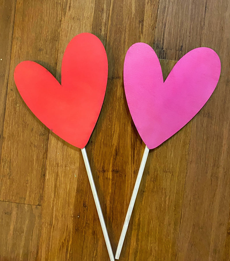 Handwritten Heart Garden Stakes for Harvest Array