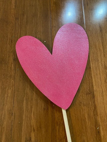 Handwritten Heart in Red Shimmer Garden Stake on www.harvestarray.com