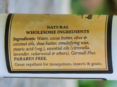 Garden Path Bug Away Lotion natural and wholesome ingredients