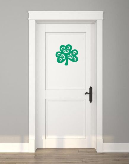 Green Lattice Shamrock Door Hanger available at Harvest Array