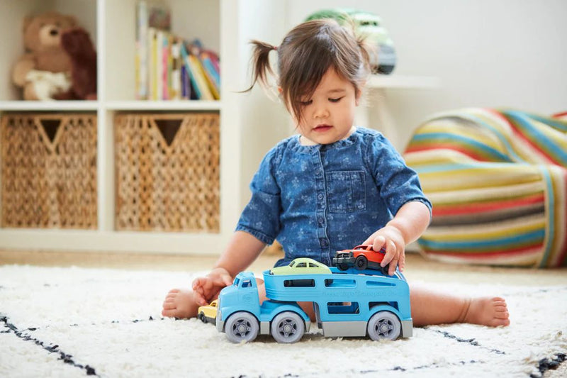 Car Carrier on the carpet, a 100% Recycled Plastic Toy