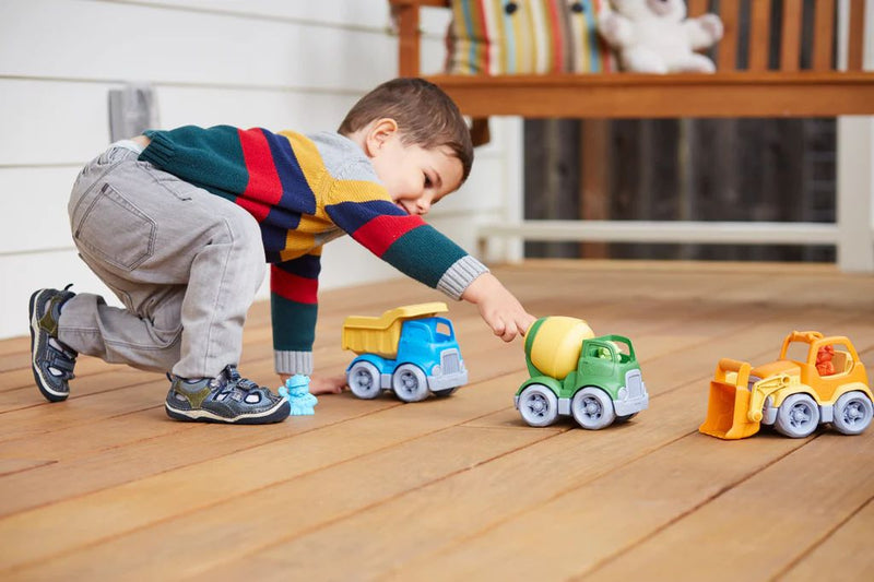 All three Construction Vehicles from 100% Recycled Plastic Toys