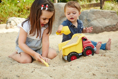 Children playing with the Dump Truck - 100% Recycled Plastic Toy