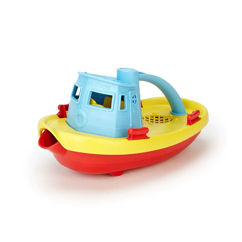 Blue, Yellow, and Red Tugboat 100% Recycled Plastic Toy