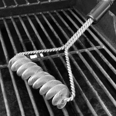 Rada 16" Grill Brush on the grill